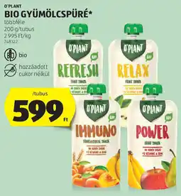 ALDI O'plant bio gyümölcspüré ajánlat