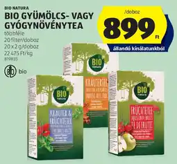 ALDI Bio natura bio gyümölcs- vagy gyógynövénytea ajánlat