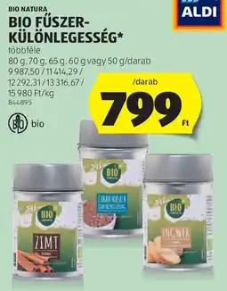 ALDI Bio natura bio fűszer- különlegesség ajánlat