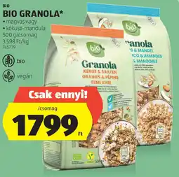 ALDI Bio bio granola ajánlat