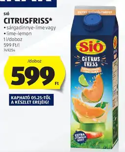ALDI Sió citrusfriss ajánlat