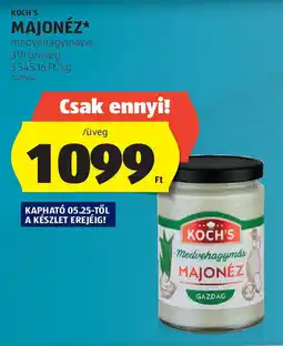 ALDI Koch's majonéz ajánlat