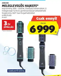 ALDI Ambiano meleglevegős hajkefe ajánlat