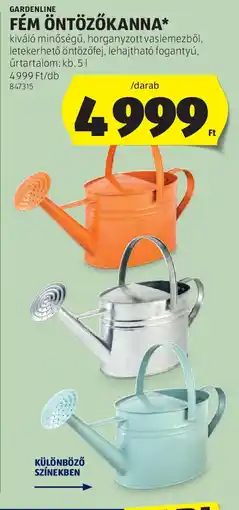 ALDI Gardenline fém öntözőkanna ajánlat