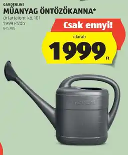 ALDI Gardenline műanyag öntözőkanna ajánlat