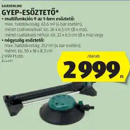 ALDI Gardenline gyep-esőztető ajánlat