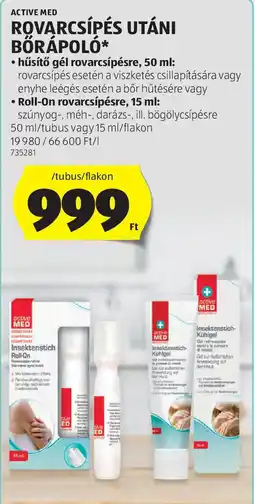 ALDI Active med rovarcsípés utáni bőrápoló ajánlat