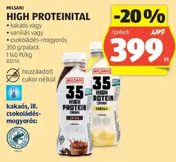ALDI Milsani high proteinital ajánlat