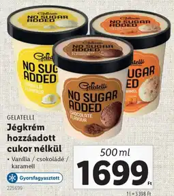 Lidl Gelatelli jégkrém hozzáadott cukor nélkül ajánlat