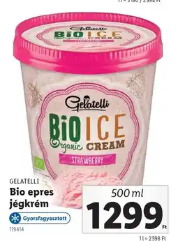 Lidl Gelatelli bio epres jégkrém ajánlat