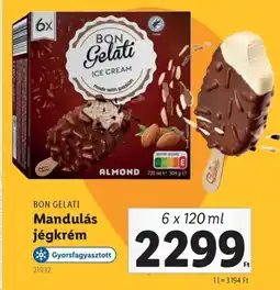 Lidl Bon gelati mandulás jégkrém ajánlat