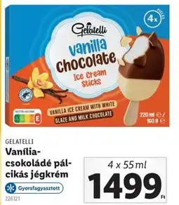 Lidl Gelatelli vanília- csokoládé pál- cikás jégkrém ajánlat
