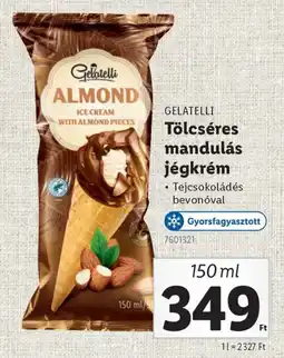 Lidl Gelatelli tölcséres mandulás jégkrém ajánlat
