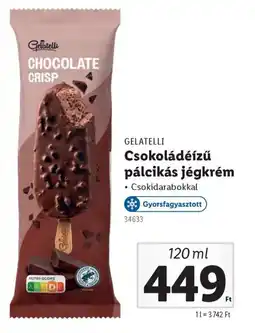 Lidl Gelatelli csokoládéízű pálcikás jégkrém ajánlat