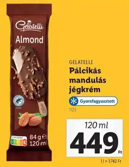 Lidl Gelatelli pálcikás mandulás jégkrém ajánlat