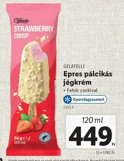 Lidl Gelatelli epres pálcikás jégkrém ajánlat