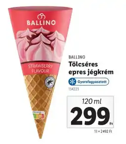 Lidl Ballino tölcséres epres jégkrém ajánlat
