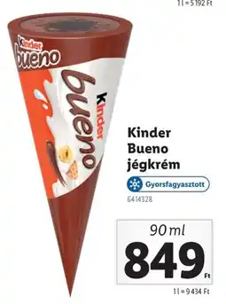 Lidl Kinder bueno jégkrém ajánlat