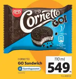 Lidl Cornetto go sandwich ajánlat