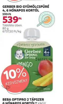 Rossmann Gerber Bio Gyümölcspüré ajánlat