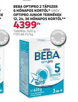 Rossmann Beba Optipro 2 tápszer ajánlat