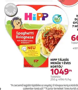 Rossmann Hipp Tálkás Menük 1 Éves Kortl ajánlat