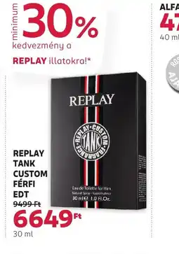 Replay Tank Custom Férfi EDT