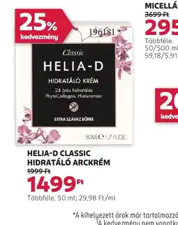 Rossmann Helia-D Classic Hidratál Arckrém ajánlat