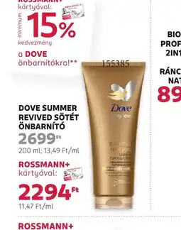 Rossmann Dove Summer Revived Sötét Önbarnít ajánlat