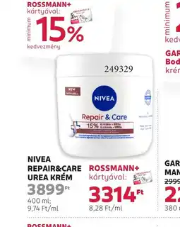 Rossmann Nivea Repair GARNIER BODYFOOD VITAMIN CCare Urea Krém ajánlat