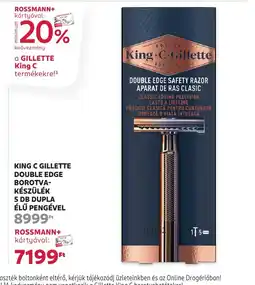 Rossmann King C Gillette Double Edge Borotvakészülék ajánlat