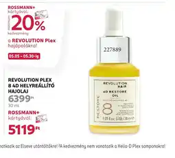 Rossmann Revolution Plex 8 4D Helyreállít Hajolaj ajánlat