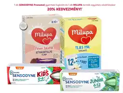 Rossmann Sensodyne Pronamel gyermek fogkrém és Milupa termék ajánlat