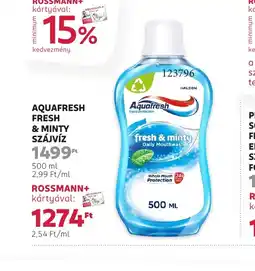 Rossmann Aquafresh Fresh Ft Minty Szájvíz ajánlat