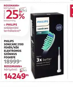 Rossmann Philips Sonicare 2100 Fehér/Kék Elektromos Sznikus Fogkefe ajánlat
