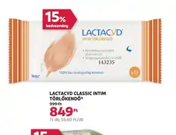 Lactacyd Classic Intim Törlőkendő