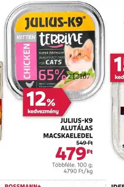 Rossmann Julius-K9 alutálas macskaeledel ajánlat