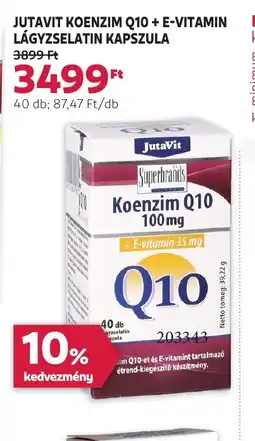 Rossmann Jutavit Koenzim Q10 + E-vitamin lágyzselatin kapszula ajánlat
