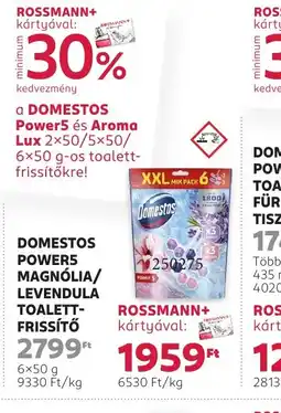 Rossmann Domestos Powers Magnlia/Levendula Toalett-frissítő ajánlat