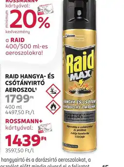 Raid Hangya- és Cstányirt Aeroszol