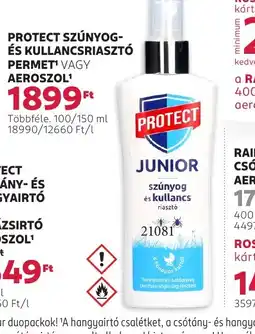 Rossmann Protect szúnyog- és kullancsriaszt permet vagy aeroszol ajánlat