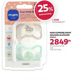 Rossmann MAM Supreme Night Szilikon Alvcumi ajánlat