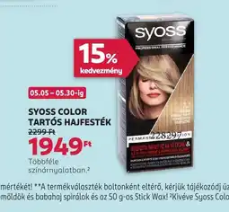 Rossmann Syoss Color Tarts Hajfesték ajánlat