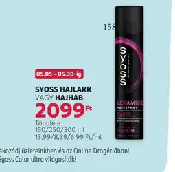 Rossmann Syoss Hajlakk vagy Hajhab ajánlat
