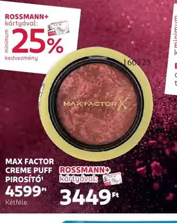 Rossmann Max Factor Creme Puff Pirosít ajánlat