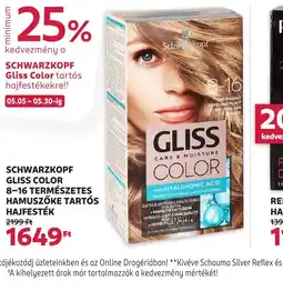 Rossmann Schwarzkopf Gliss Color 8-16 Természetes Hamuszőke Tarts Hajfesték ajánlat