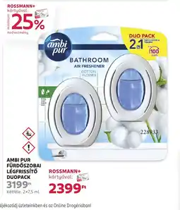 Rossmann Ambi Pur Fürdőszobai Légfrissítő Duopack ajánlat