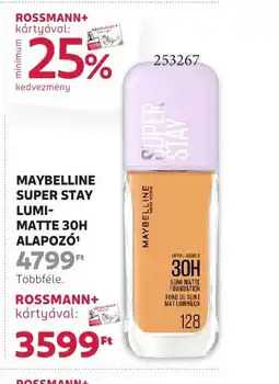 Maybelline super stay lumi- matte 30h alapozó