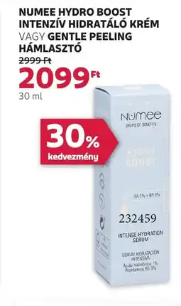 Rossmann NUMEE HYDRO BOOST INTENZÍV HIDRATÁLÓ KRÉM GENTLE PEELING HÁMLASZTÓ ajánlat