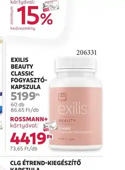 Rossmann Exilis beauty classic fogyasztó kapszula ajánlat